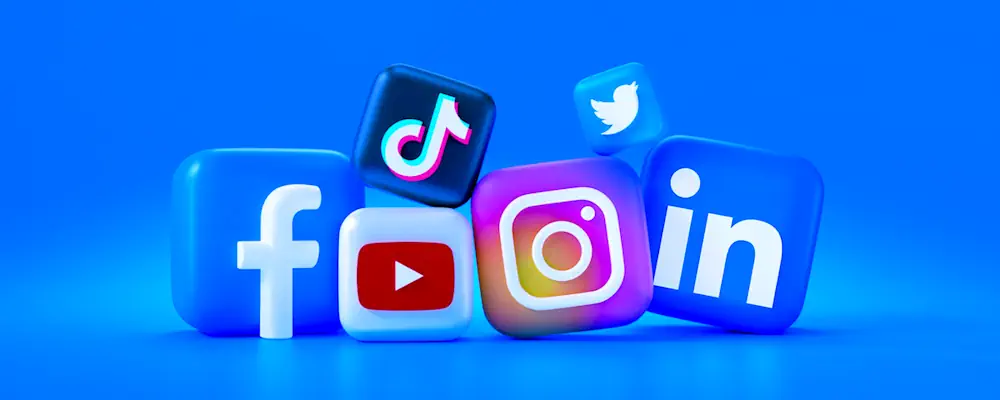 Sosiale medier Plattformer som Twitter, Instagram og TikTok Image